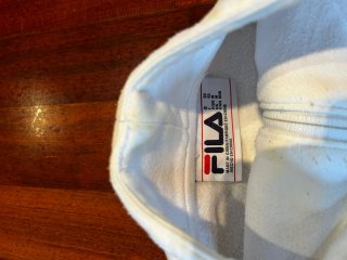 Sudadera Fila Blanca y Azul Media Cremallera