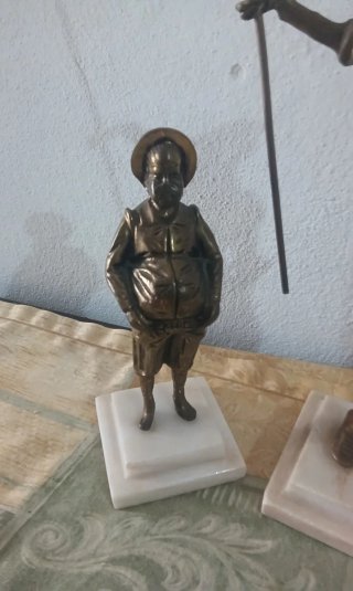 Figuras Bronce Don Quijote y Sancho Panza