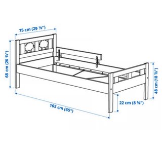 Cama infantil Ikea blanca+Colchon