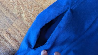 Vestido azul sin tirantes