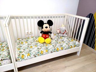 Cuna IKEA GULLIVER + Colchón + Ropa Cama