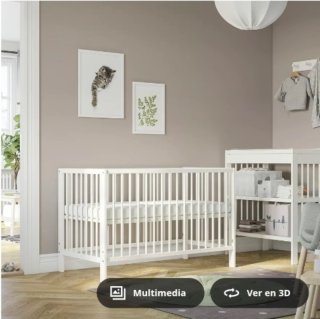 Cuna IKEA GULLIVER + Colchón + Ropa Cama