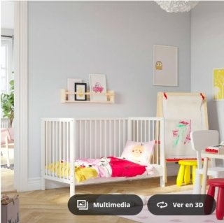 Cuna IKEA GULLIVER + Colchón + Ropa Cama