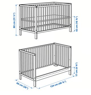 Cuna IKEA GULLIVER + Colchón + Ropa Cama