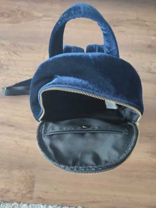 Mochila Adolfo Domínguez Azul Terciopelo