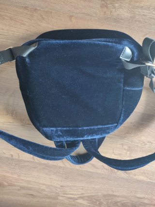Mochila Adolfo Domínguez Azul Terciopelo