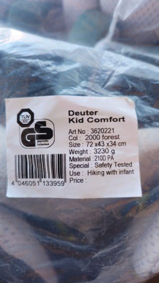 Mochila Portabebés Deuter Kid Comfort