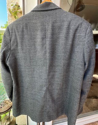 Americana Zara Gris Cuadros Talla M