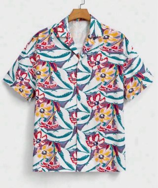 Camisa Hawaiana Estampada Talla L