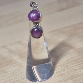 Colgante de Plata de Ley 925 Rubi Estrella