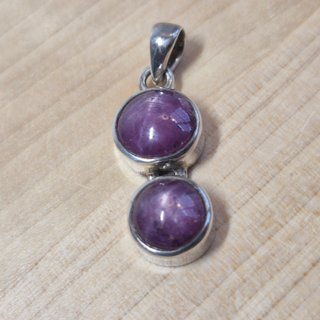 Colgante de Plata de Ley 925 Rubi Estrella