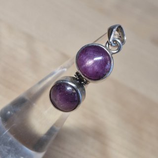 Colgante de Plata de Ley 925 Rubi Estrella