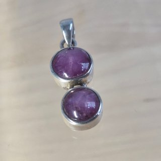 Colgante de Plata de Ley 925 Rubi Estrella