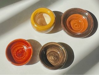 4 ciotole per presepi/case delle bambole