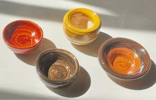 4 ciotole per presepi/case delle bambole