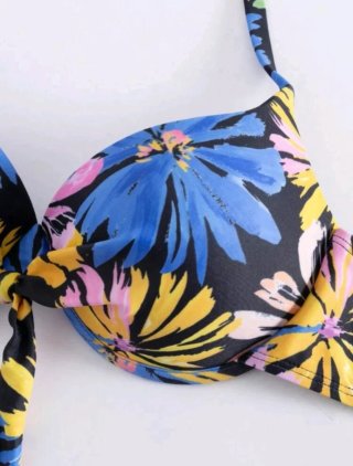 Sujetador bikini estampado floral