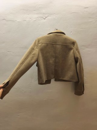 Chaqueta de lana beige