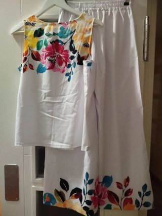 Conjunto Top y Pantalón Estampado Floral