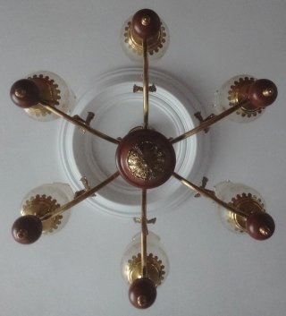 Lámpara de techo clásica dorada