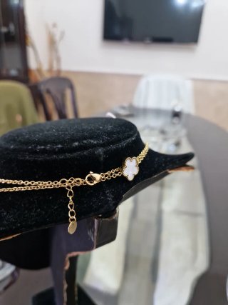 Collana donna fiore oro e bianco