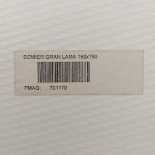 Somier Lama RELAX con patas 150x190 cm