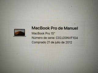 MacBook Pro 15'' (metà 2012)