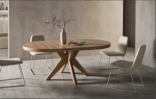 MESA EXTENSIBLE DE COMEDOR ANNA 110 cm (hasta 190)