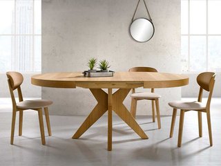 MESA EXTENSIBLE DE COMEDOR ANNA 110 cm (hasta 190)