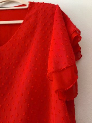 Blusa roja con forro