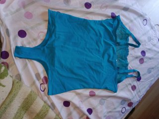 Body azul con encaje