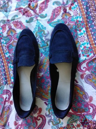 Mocasines Zara ante azul marino
