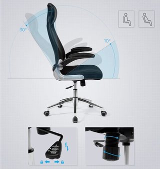 Silla Oficina SONGMICS Ergonómica Malla NUEVA