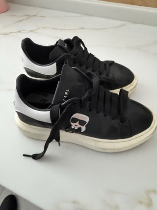 Zapatillas Karl Lagerfeld niña negras y blancas
