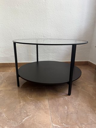 Mesa centro IKEA VITTSJÖ cristal y metal