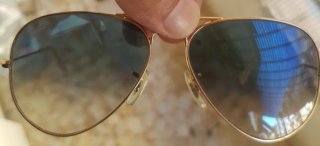 Gafas Ray-Ban Aviator Metal Doradas Azules