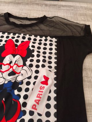 Vestido Minnie Mouse transparente