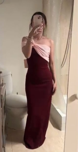 Vestido Invitada Oh Juliette Burdeos