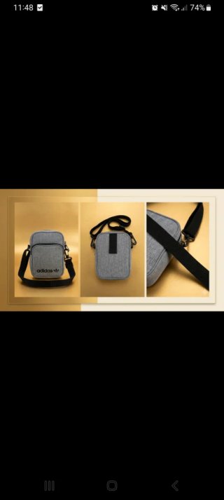 Bandolera Adidas Gris