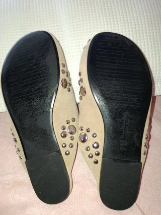 Sandalias ZARA Beige Talla 36