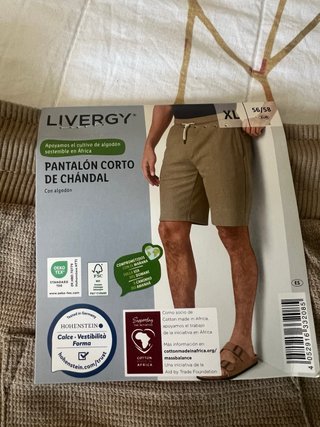 Pantalón corto chándal Livergy marrón