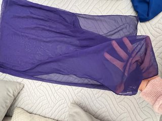 Vestido morado palabra de honor