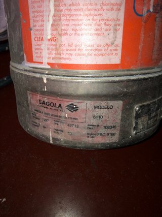 Tanque Presión Industrial Sagola 6110 Inox