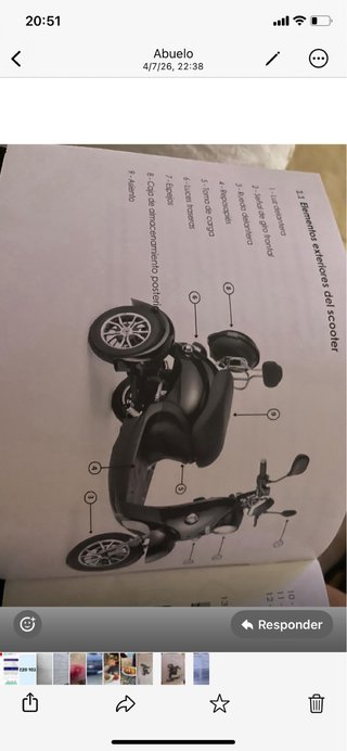 Moto 3 Ruedas Veloco Eléctrica Blanca