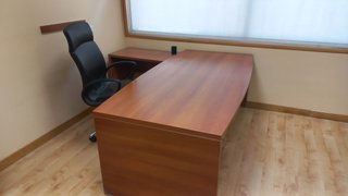 Mesa oficina L + Silla dirección + archivador