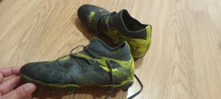 Botas de fútbol niño tacos negro/verde