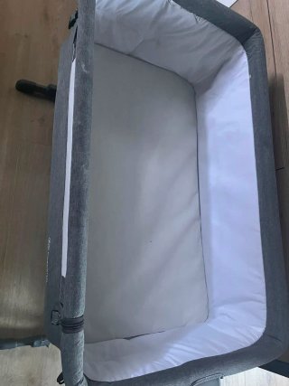 Cuna colecho Kinderkraft gris