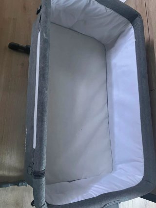 Cuna colecho Kinderkraft gris