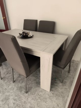 Mesa comedor grande con 6 sillas