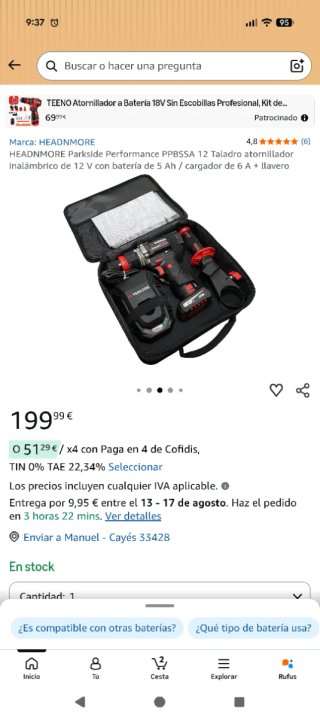 Taladro Parkside Performance Brushless