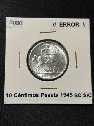 Diez 10 centimos 1945 SC S/C Sin Circular <ERROR>